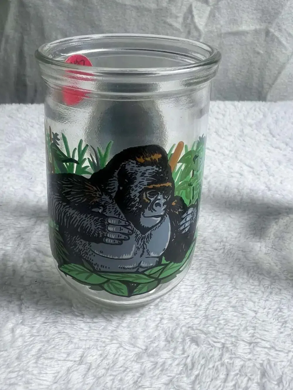 Set of 6 Vintage Welch's Jelly Jar Glasses Featuring Animals and Characters